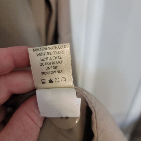 Max Studio Women's Jacket sz XL Tan Lapel Trench Coat W/ Belt & Pockets Overcoat - Picture 6 of 13